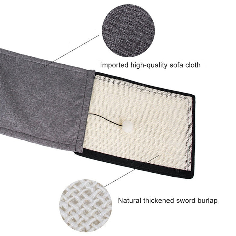 Protector natural del sofá del cojín del rasguño del gato del tablero del rasguño del gato del sisal, Beige Handrail Pad, Beige With Nails, Beige Ordinary Sty