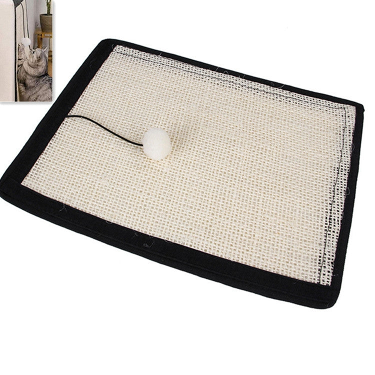 Protector natural del sofá del cojín del rasguño del gato del tablero del rasguño del gato del sisal, Beige Handrail Pad, Beige With Nails, Beige Ordinary Sty
