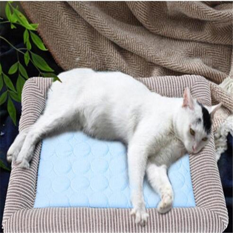 Almohadillas de nido de seda de hielo de verano, almohadilla fresca multifuncional para perros y gatos de tamaño pequeño y mediano, S, M, L