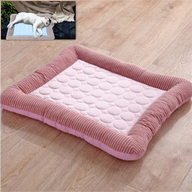 Almohadillas de nido de seda de hielo de verano, almohadilla fresca multifuncional para perros y gatos de tamaño pequeño y mediano, S, M, L