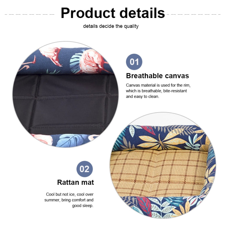 Cama para mascotas con alfombrilla para perros lateral no extraíble Summer Pet, M 53X40X6cm, XL 83X66X8cm