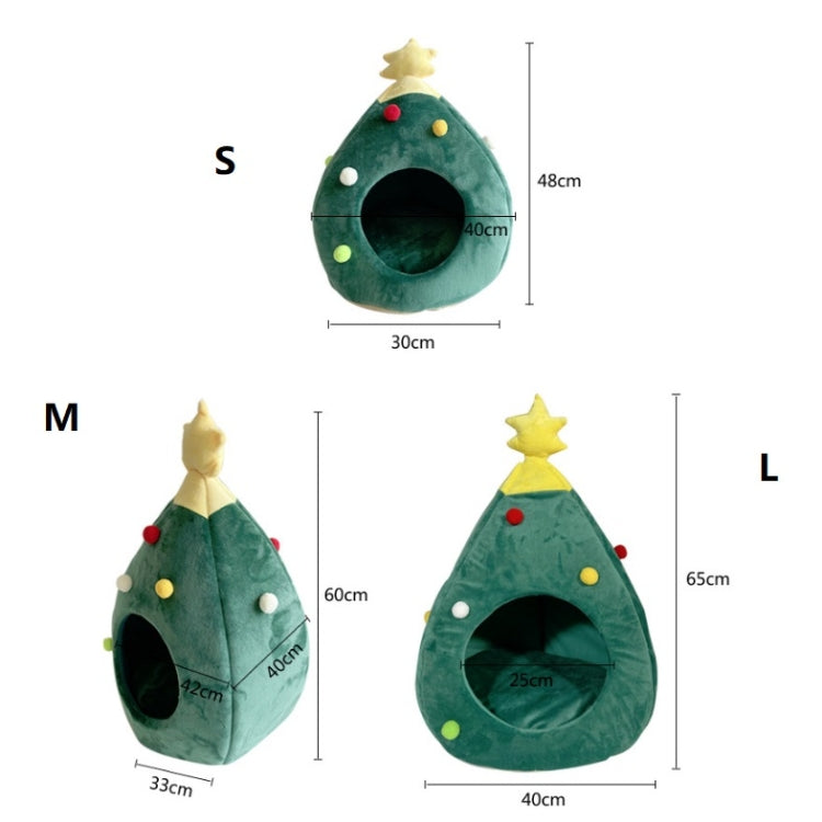 Árbol de Navidad Casa para mascotas Suministros cálidos para mascotas de invierno, S, M, L