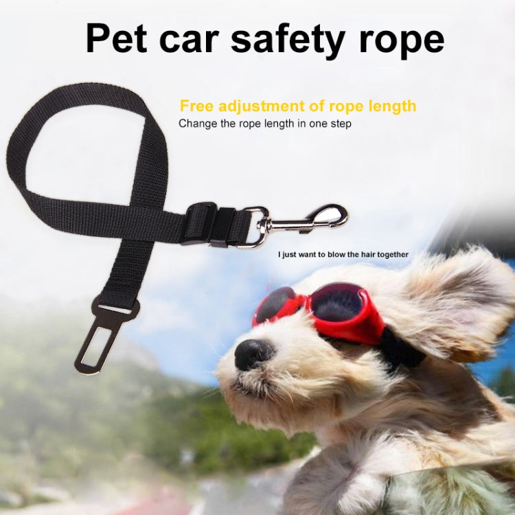 2 uds arnés de nailon correa Clip mascota perro cinturón de seguridad para coche cinturón de seguridad, Black, Blue, Red