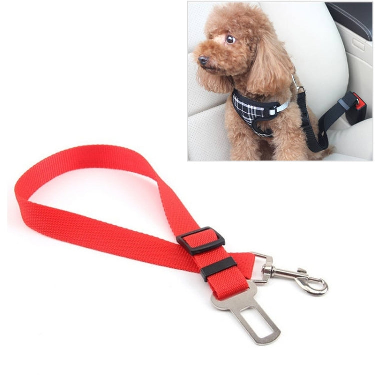 2 uds arnés de nailon correa Clip mascota perro cinturón de seguridad para coche cinturón de seguridad, Black, Blue, Red