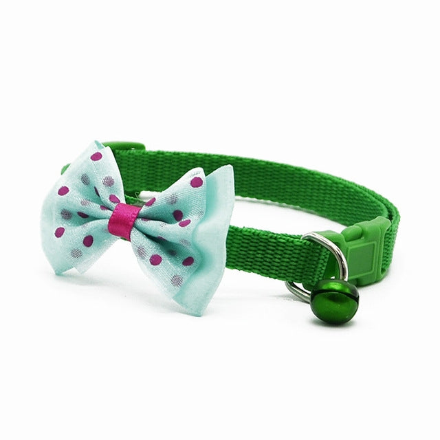 Collar de campana con nudo de lazo ajustable, collares para perros y gatos, suministros para mascotas