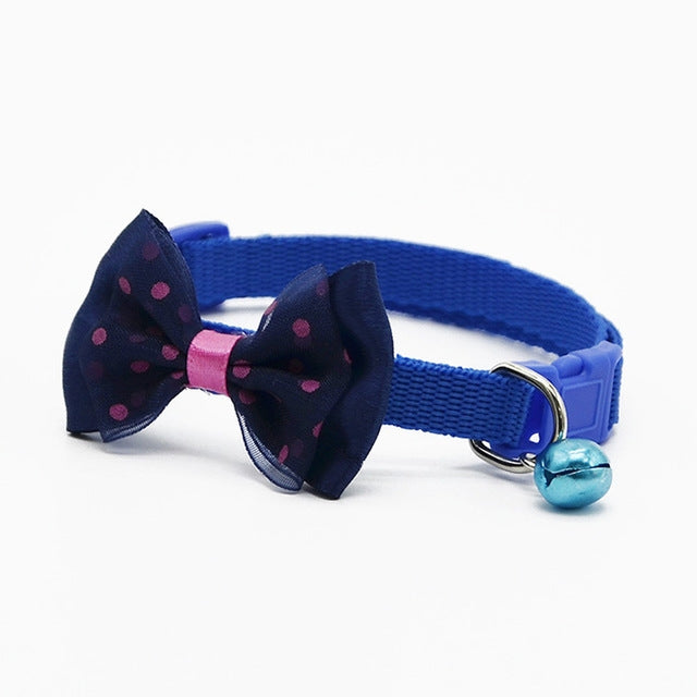 Collar de campana con nudo de lazo ajustable, collares para perros y gatos, suministros para mascotas