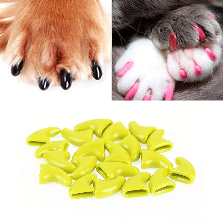 20 PCS Tapas de uñas de gato suaves de silicona / Garra de pata de gato / Protector de uñas para mascotas / Cubierta de uñas de gato
