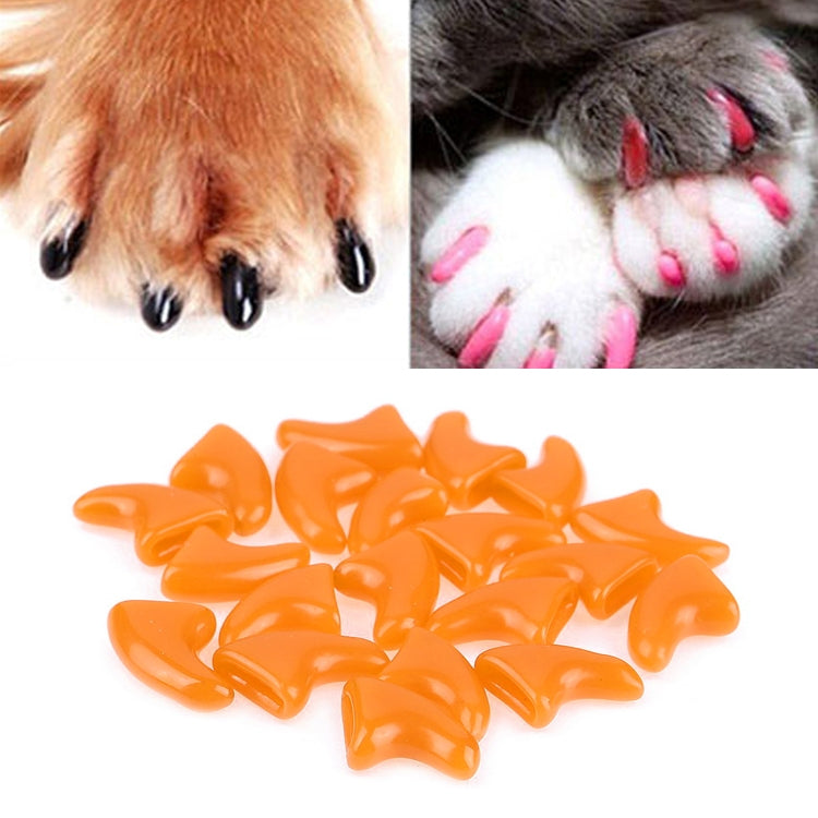 20 PCS Tapas de uñas de gato suaves de silicona / Garra de pata de gato / Protector de uñas para mascotas / Cubierta de uñas de gato