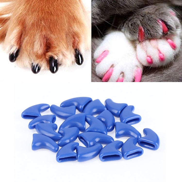 20 PCS Tapas de uñas de gato suaves de silicona / Garra de pata de gato / Protector de uñas para mascotas / Cubierta de uñas de gato