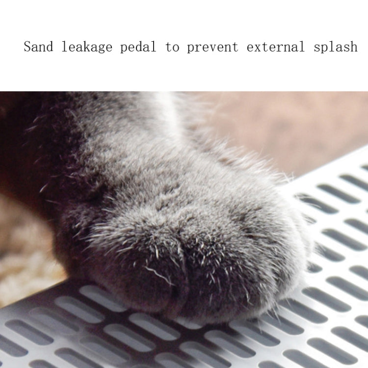 Caja de arena para gatos, lavabo cuadrado semicerrado para heces, inodoro para mascotas, Small, Large, Large Pink, Large Gray