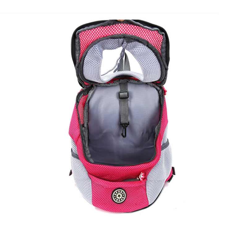 Bolsa de transporte para perros al aire libre, bolsa frontal, mochila de viaje portátil de doble hombro, mochila de malla con cabeza