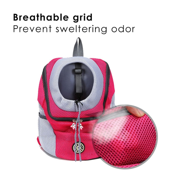 Bolsa de transporte para perros al aire libre, bolsa frontal, mochila de viaje portátil de doble hombro, mochila de malla con cabeza