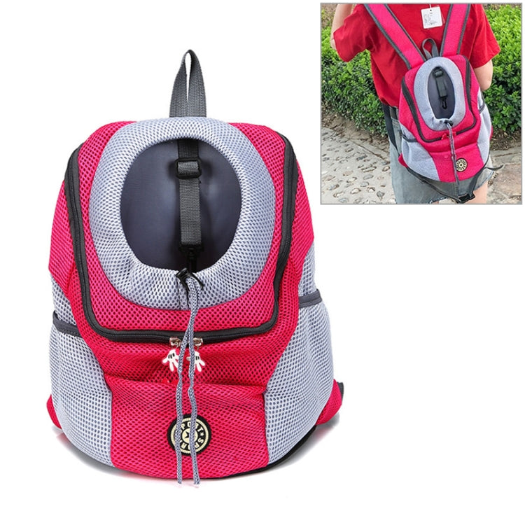 Bolsa de transporte para perros al aire libre, bolsa frontal, mochila de viaje portátil de doble hombro, mochila de malla con cabeza