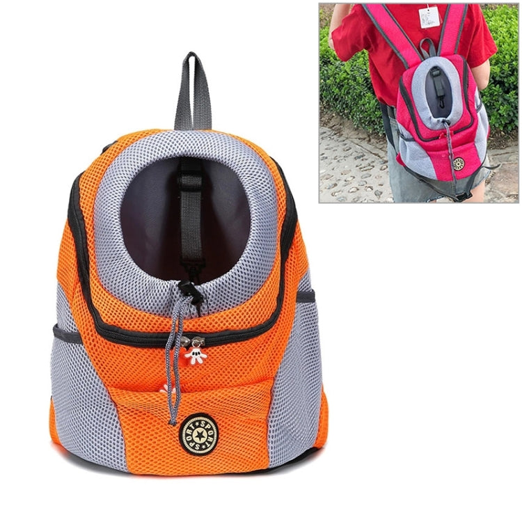 Bolsa de transporte para perros al aire libre, bolsa frontal, mochila de viaje portátil de doble hombro, mochila de malla con cabeza