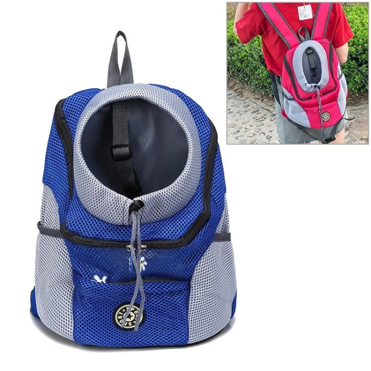Bolsa de transporte para perros al aire libre, bolsa frontal, mochila de viaje portátil de doble hombro, mochila de malla con cabeza