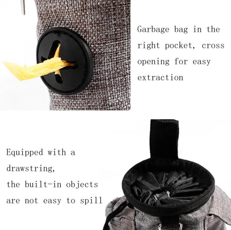 Bolsa de cintura para entrenamiento de mascotas, bolsa multifuncional para aperitivos al aire libre, suministros para mascotas