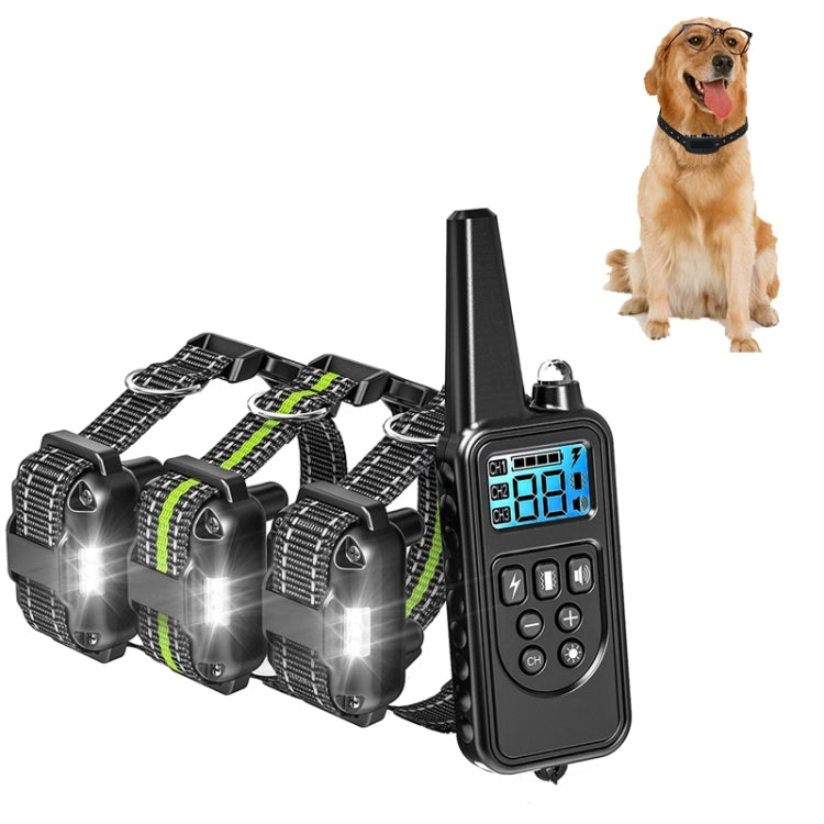 Tapón de corteza, suministros para mascotas, Collar, Collar de Control remoto, dispositivo de entrenamiento para perros, 880-1 Black, 880-1 Green, 880-2, 880-3