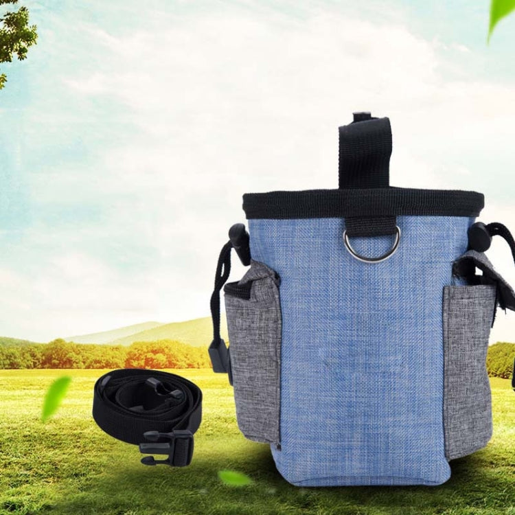 Bolsa de entrenamiento para perros, bolsa de basura para comida, aperitivos, bolsa de cintura para entrenamiento de salida para perros, bolsa de Entrenamiento para mascotas, Blue Waist Bag, Blue Waist Bag+Folding Bowl