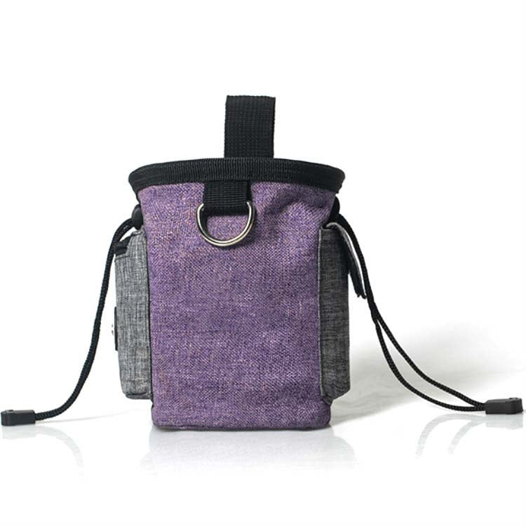 Riñonera de entrenamiento para mascotas con cinturón, bolsa portátil para aperitivos y salidas, Purple Waist Bag, Purple Waist Bag+Folding Bowl