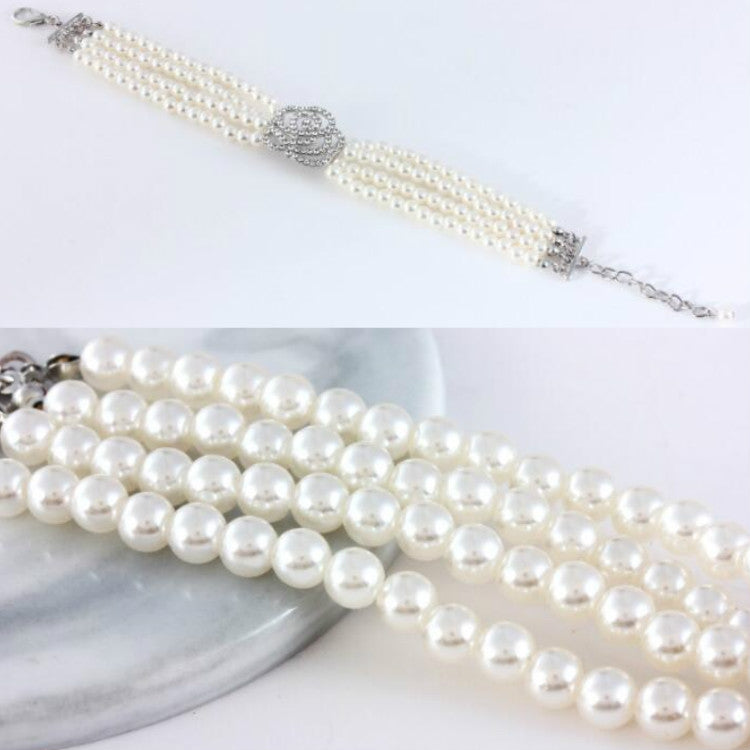 Suministros de decoración para mascotas con flores rosas y diamantes con puntos de perlas, 3 uds., S, M, L