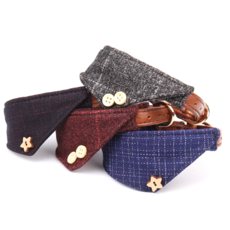 2 collares para perros, collares triangulares de PU para mascotas, 1.3x34cm, 1.3x42cm, 1.5x47cm
