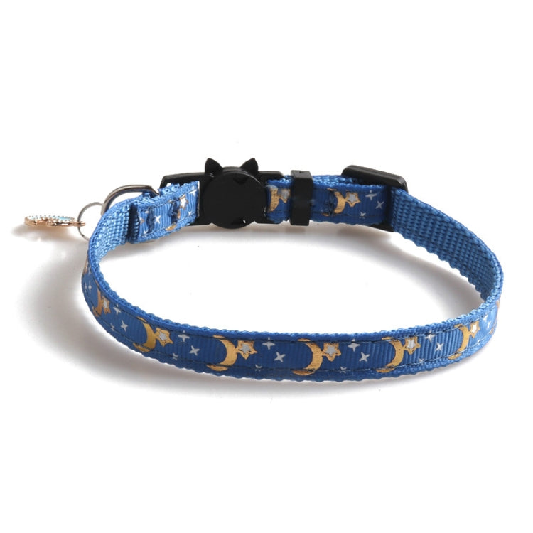 5 uds Collar para mascotas correas Collar para gato estrella luna con colgante, 1x28cm