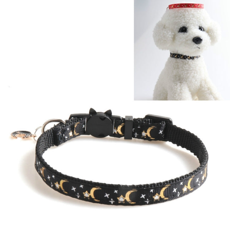 5 uds Collar para mascotas correas Collar para gato estrella luna con colgante, 1x28cm