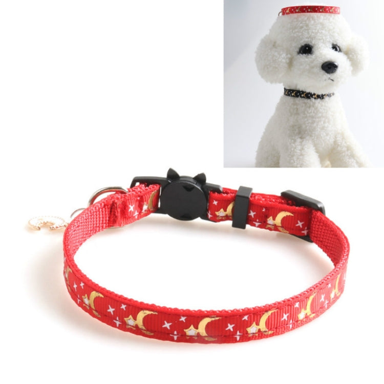 5 uds Collar para mascotas correas Collar para gato estrella luna con colgante, 1x28cm