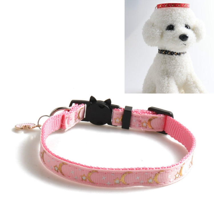 5 uds Collar para mascotas correas Collar para gato estrella luna con colgante, 1x28cm