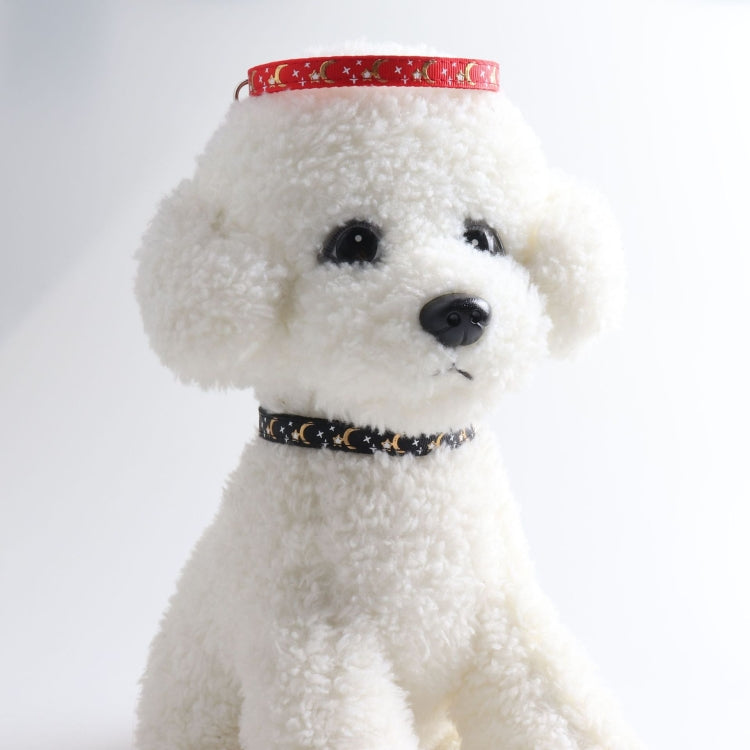 5 uds Collar para mascotas correas Collar para gato estrella luna con colgante, 1x28cm