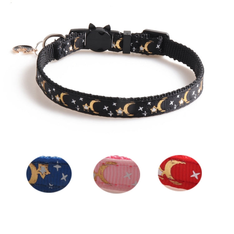 5 uds Collar para mascotas correas Collar para gato estrella luna con colgante, 1x28cm