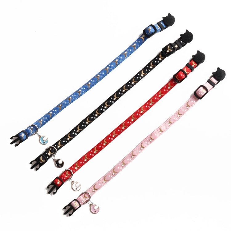 5 uds Collar para mascotas correas Collar para gato estrella luna con colgante, 1x28cm
