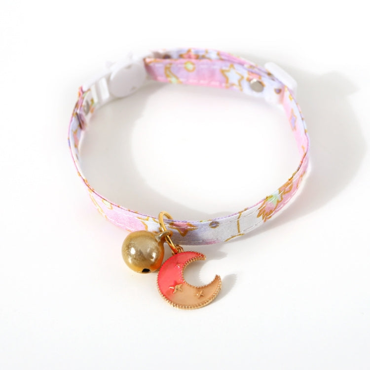 4 Uds ajustable gato perro conejo hebilla de seguridad Collar accesorios para mascotas, S 17-32cm Moon, S 17-32cm Star