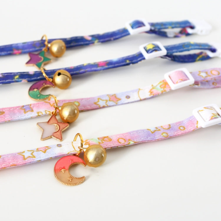 4 Uds ajustable gato perro conejo hebilla de seguridad Collar accesorios para mascotas, S 17-32cm Moon, S 17-32cm Star