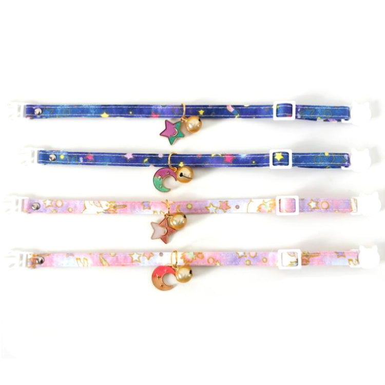 4 Uds ajustable gato perro conejo hebilla de seguridad Collar accesorios para mascotas, S 17-32cm Moon, S 17-32cm Star