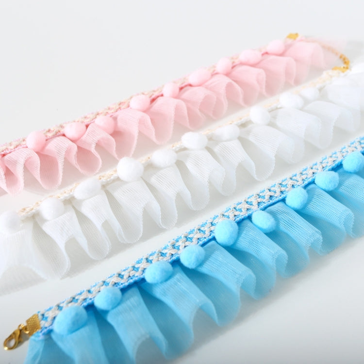 6 piezas de encaje para mascotas, collar ajustable, accesorios para fotos de perros y gatos, S 20-25cm, M 25-30cm