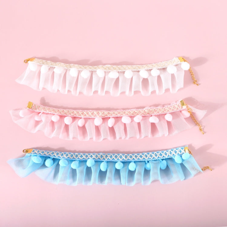 6 piezas de encaje para mascotas, collar ajustable, accesorios para fotos de perros y gatos, S 20-25cm, M 25-30cm