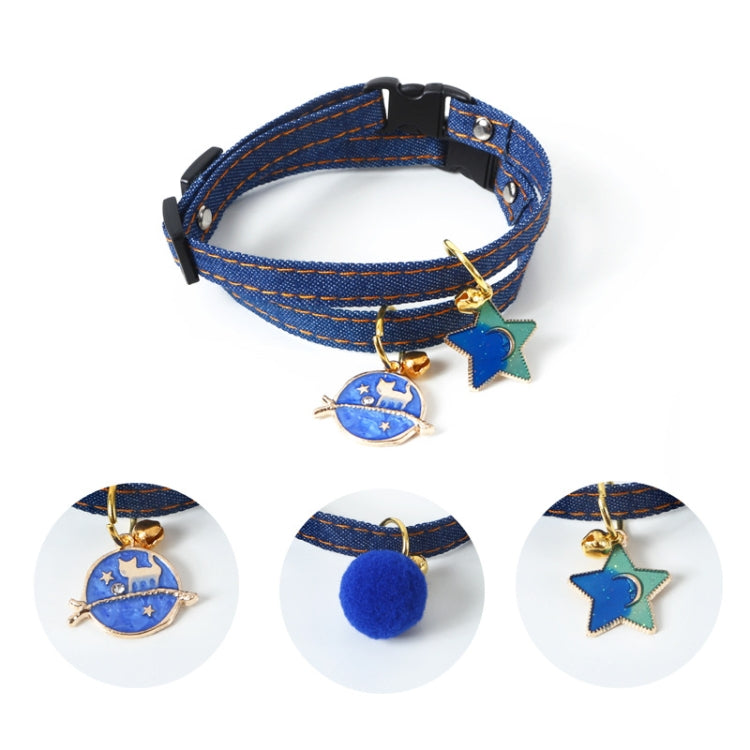 Collar para perro, gato, vaquero, mascota, 6 uds., con campana, accesorios para mascotas, S 16-32cm Small Ball, S 16-32cm Five-pointed Star, S 16-32cm Cat