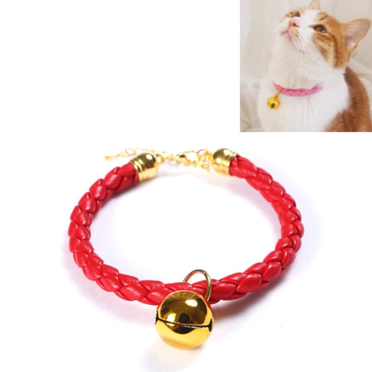 4 Uds. Collar de campana ajustable de cuero PU preparado para mascotas, gato, perro, conejo, Collar Simple, S 20-25cm