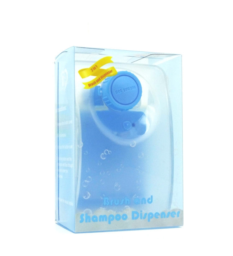 2 en 1 Función Gel de ducha Cepillo de baño de masaje para perros Cepillo de baño de silicona para mascotas, Entrega de color al azar, Silicone Massage Bath Brush
