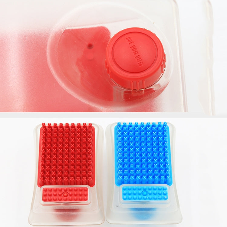 2 en 1 Función Gel de ducha Cepillo de baño de masaje para perros Cepillo de baño de silicona para mascotas, Entrega de color al azar, Silicone Massage Bath Brush