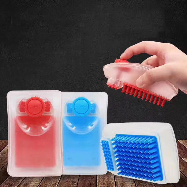 2 en 1 Función Gel de ducha Cepillo de baño de masaje para perros Cepillo de baño de silicona para mascotas, Entrega de color al azar, Silicone Massage Bath Brush