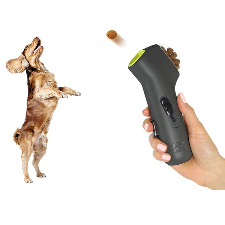 2 uds suministros para mascotas perro entrenamiento Snack lanzador perro pastel pistola entrenamiento perro juguete, Pet Snack Launcher