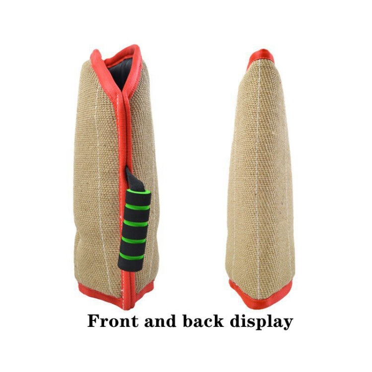 Protector de manga abierta para mordedura de perro de entrenamiento de yute de sarga roja Productos para mascotas, Red Twill Jute