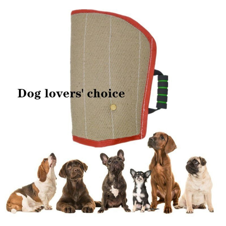 Protector de manga abierta para mordedura de perro de entrenamiento de yute de sarga roja Productos para mascotas, Red Twill Jute