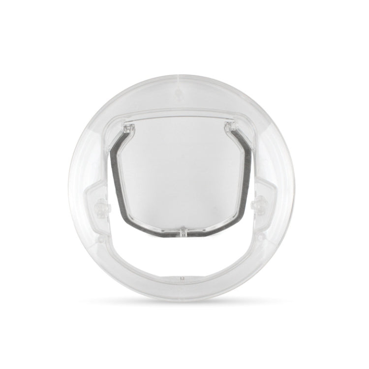 Suministros para mascotas, Material de PC, puerta de vidrio redonda, agujero para puerta de cachorro y gato, Transparent