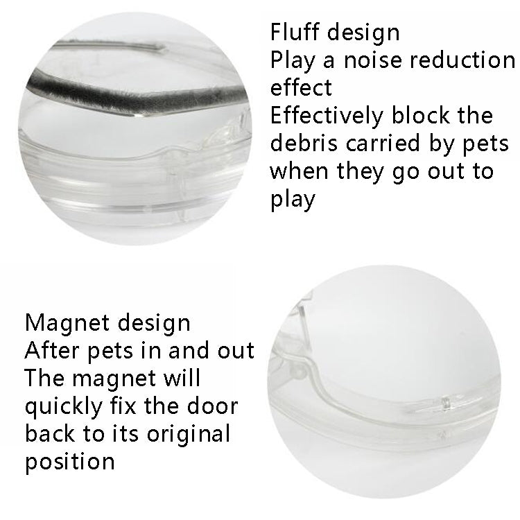 Suministros para mascotas, Material de PC, puerta de vidrio redonda, agujero para puerta de cachorro y gato, Transparent