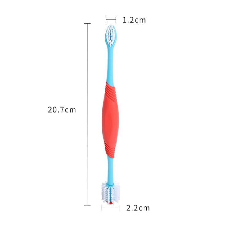 10 cepillos de dientes de doble cabeza para mascotas, productos de limpieza bucal para mascotas, Double-Head Toothbrush