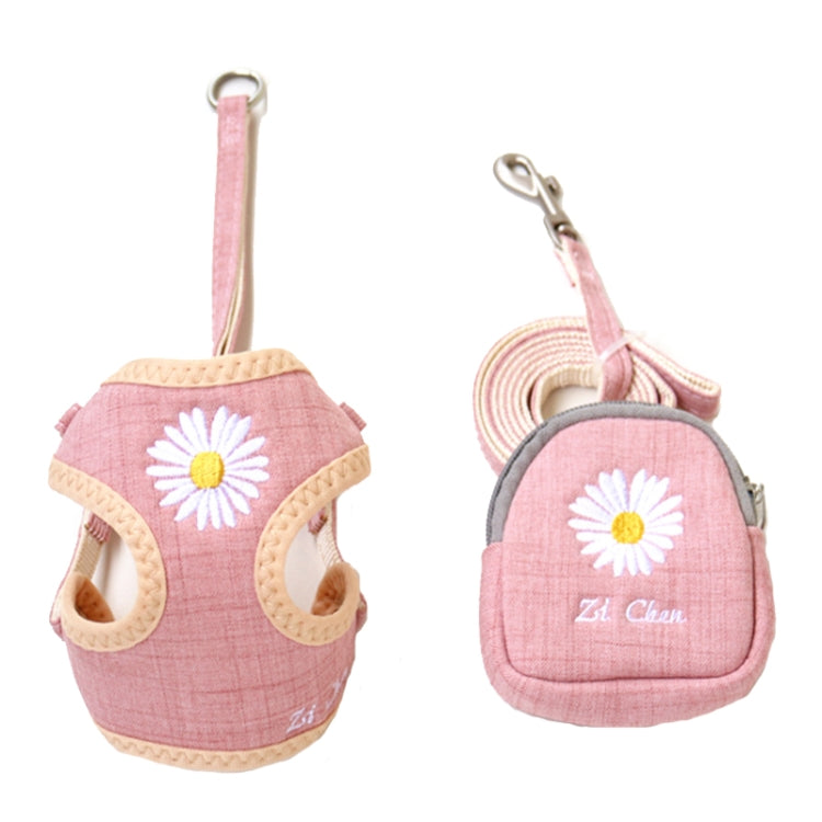 ZiChen Bordado liso Perro ?? Cuerda de tracción Correa para el pecho para mascotas, Tamaño:, S, M