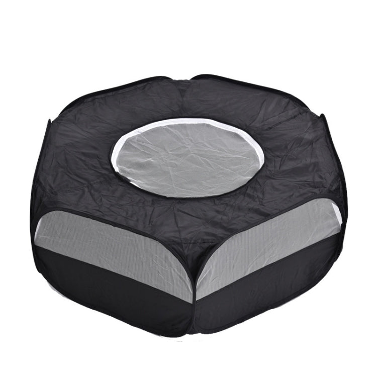 Valla para mascotas pequeña doblada Juego de entrenamiento al aire libre Tienda de animales pequeños para gatear, Especificación:, With Cover and Side Cloth (Black), With Cover and Side Cloth (Blue), With Side Cloth (Black), With Side Cloth (Blue)